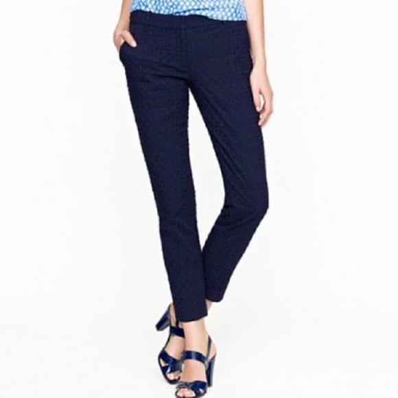 J. Crew Pants - J.Crew Navy Eyelet Cafe Capri